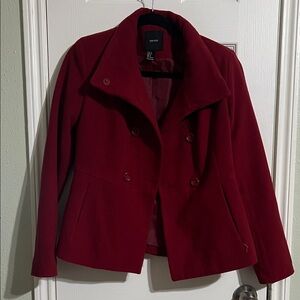 Forever 21 Red Pea Coat